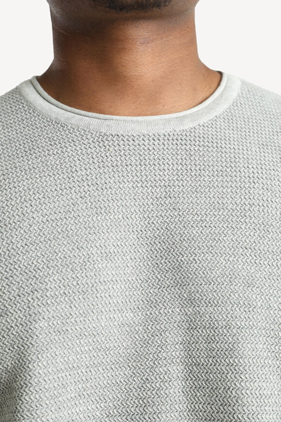 ONSERIC structured knit sweater - Light Grey Melange