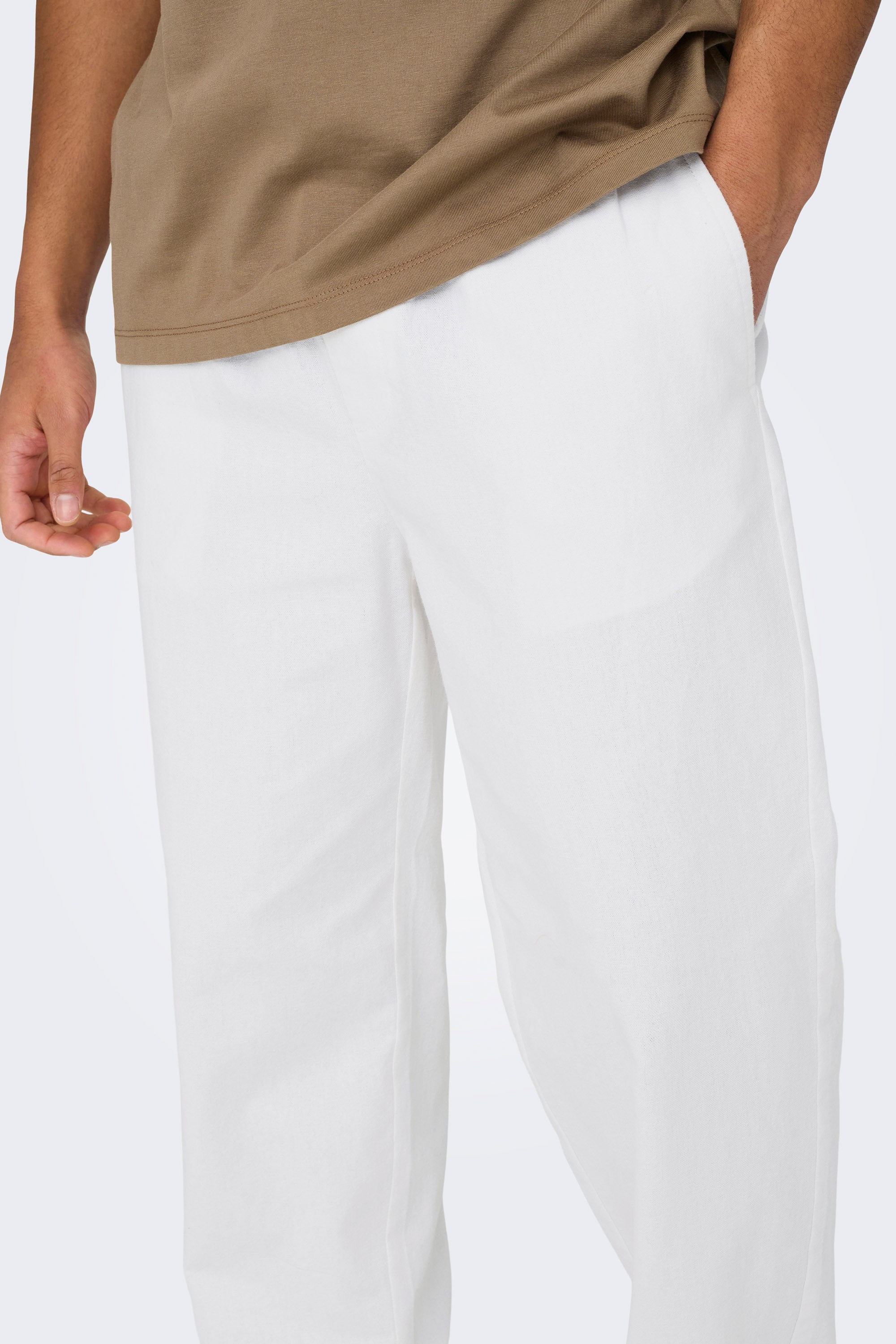 ONSSINUS Leinenhose - Bright White