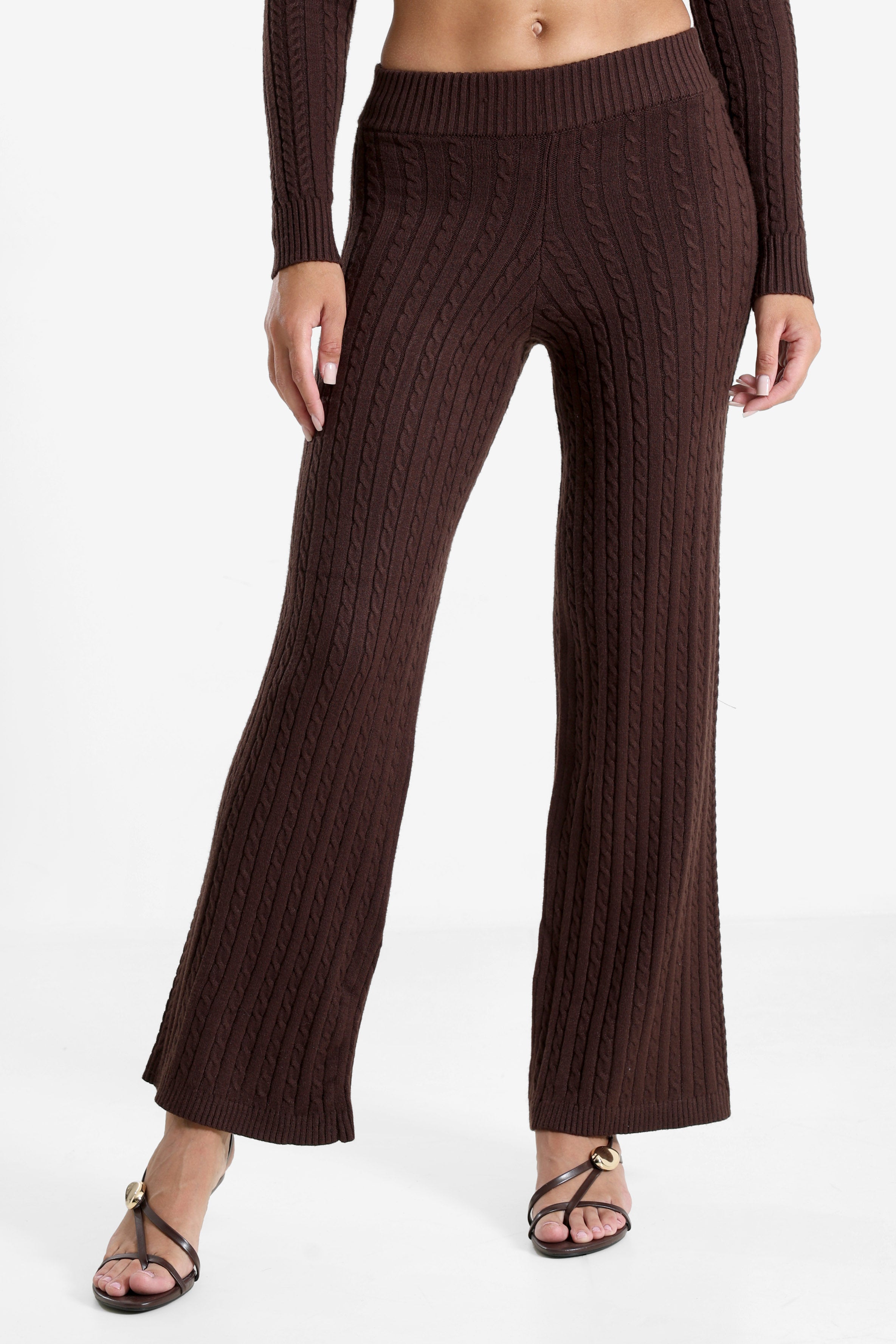 Strickhose - Braun