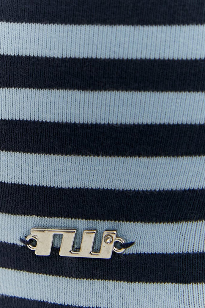 Stoffshorts - Navy + Light Blue