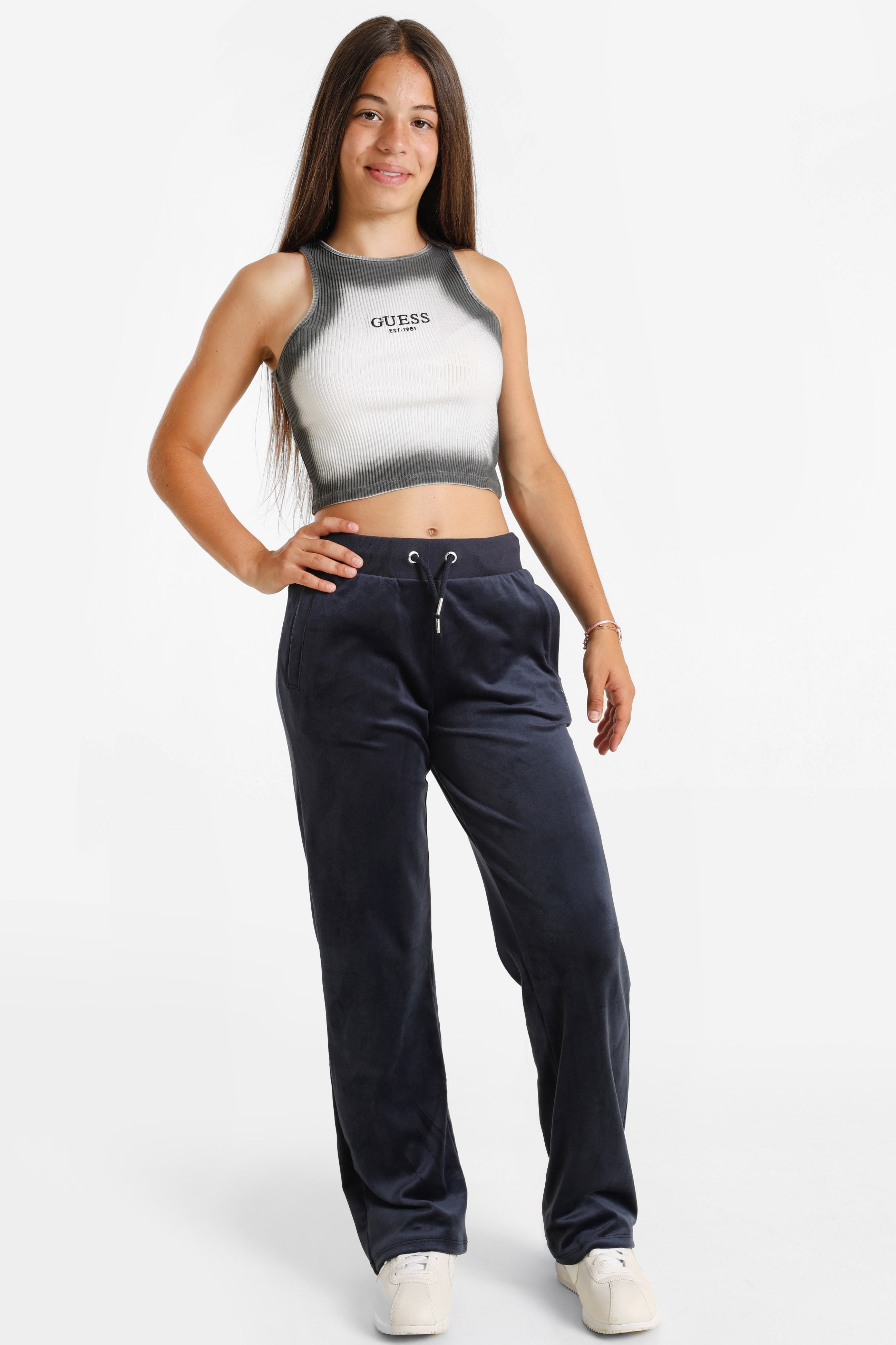 Top corto a coste - White + Black