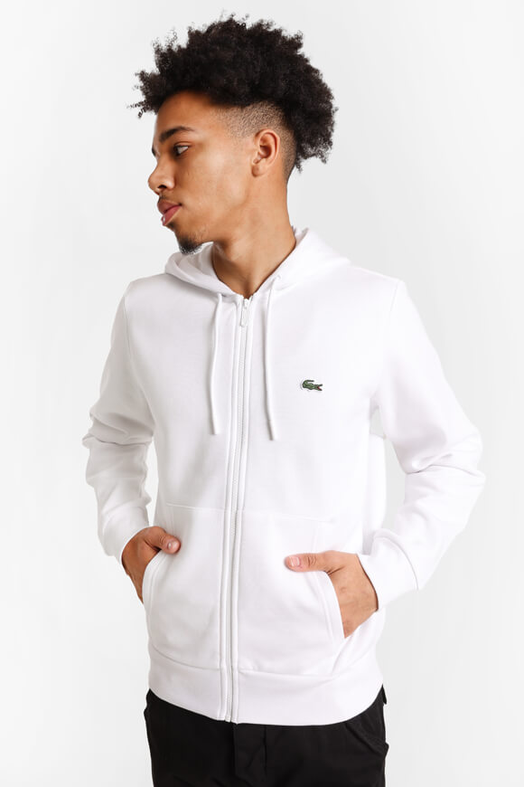 Kapuzensweatjacke - Weiss