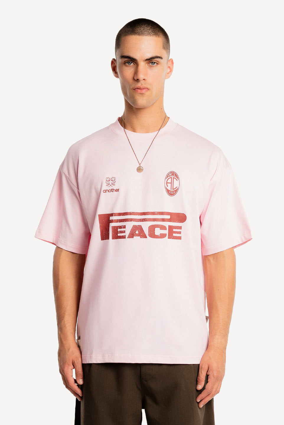 Peace Oversize T-Shirt - Light Pink