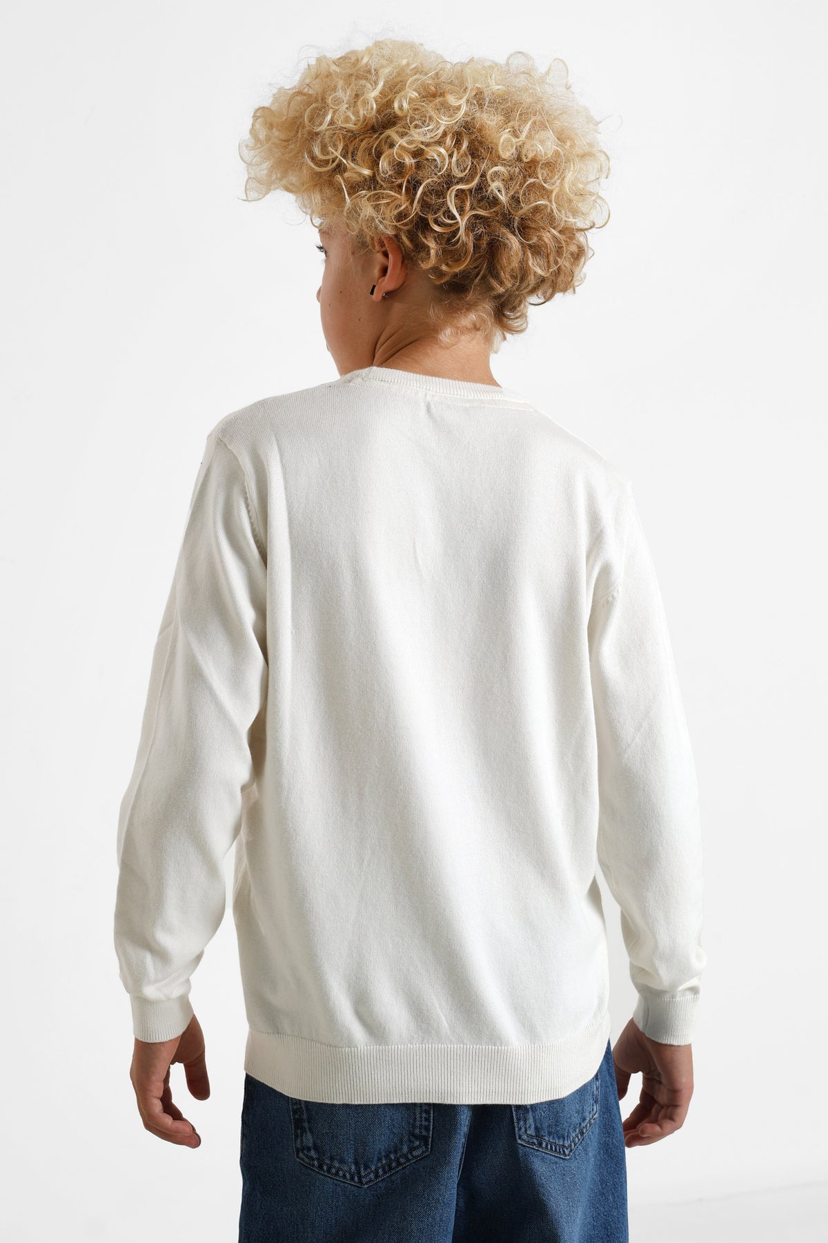 Jim Feinstrickpullover - Offwhite