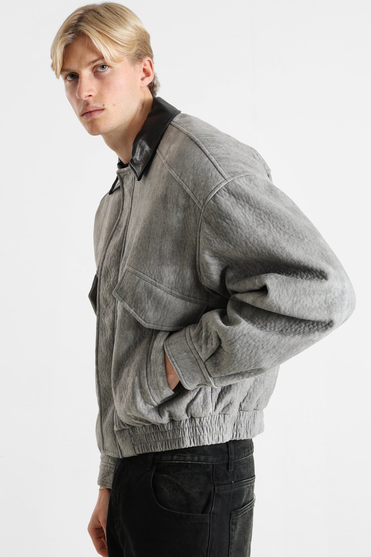 Wattierte Jacke - Grey