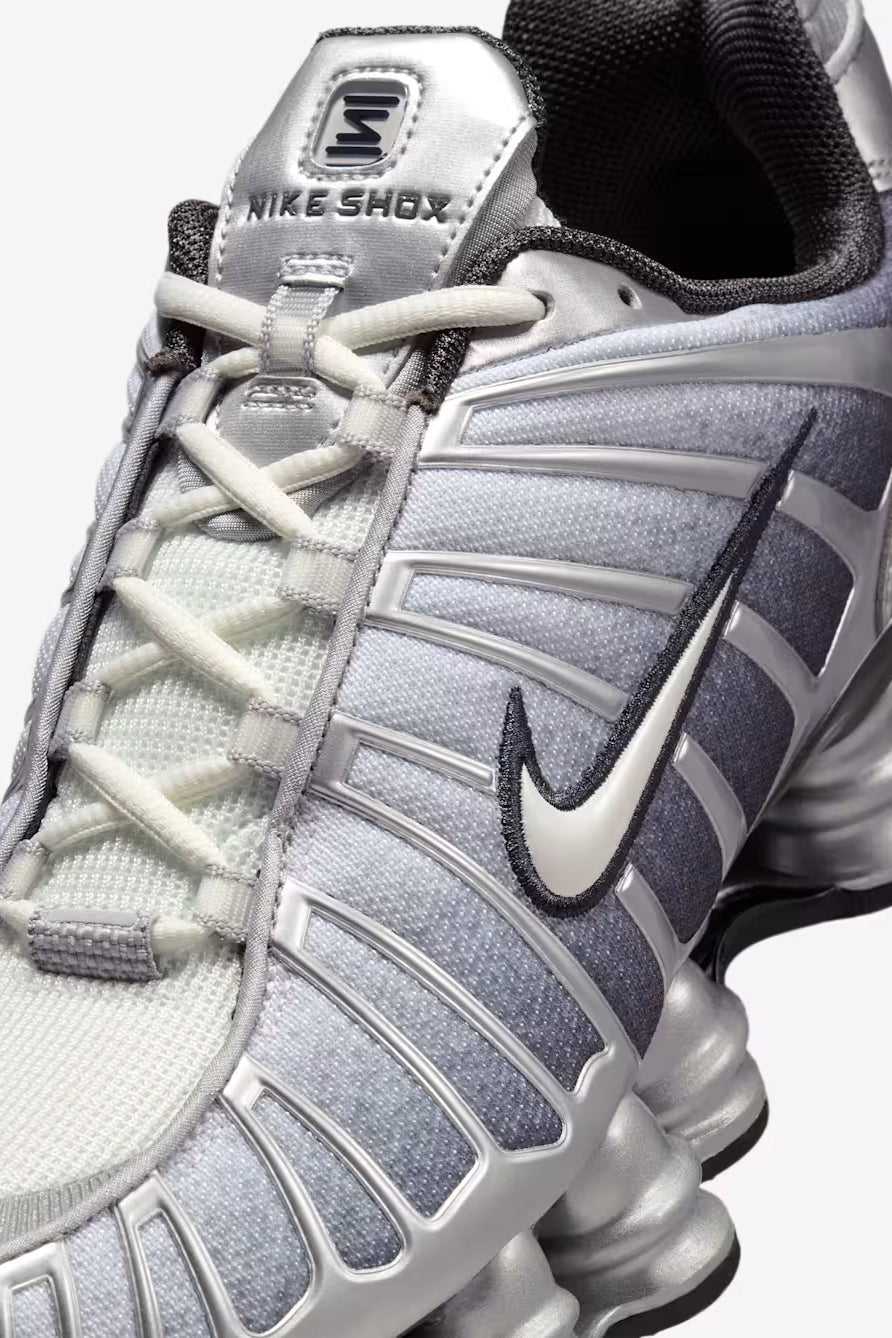 Nike - Shox TL Print Sneaker - Metallic Silver + Summit White