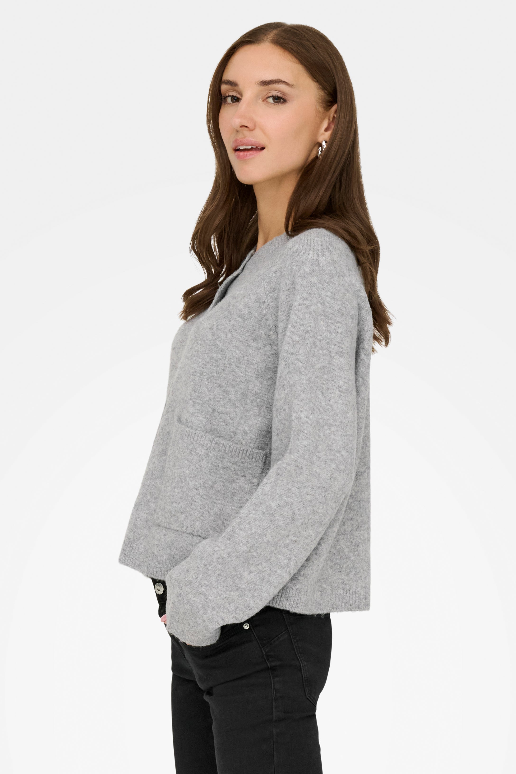 ONLPIEMONTE Cardigan - Grigio chiaro melange