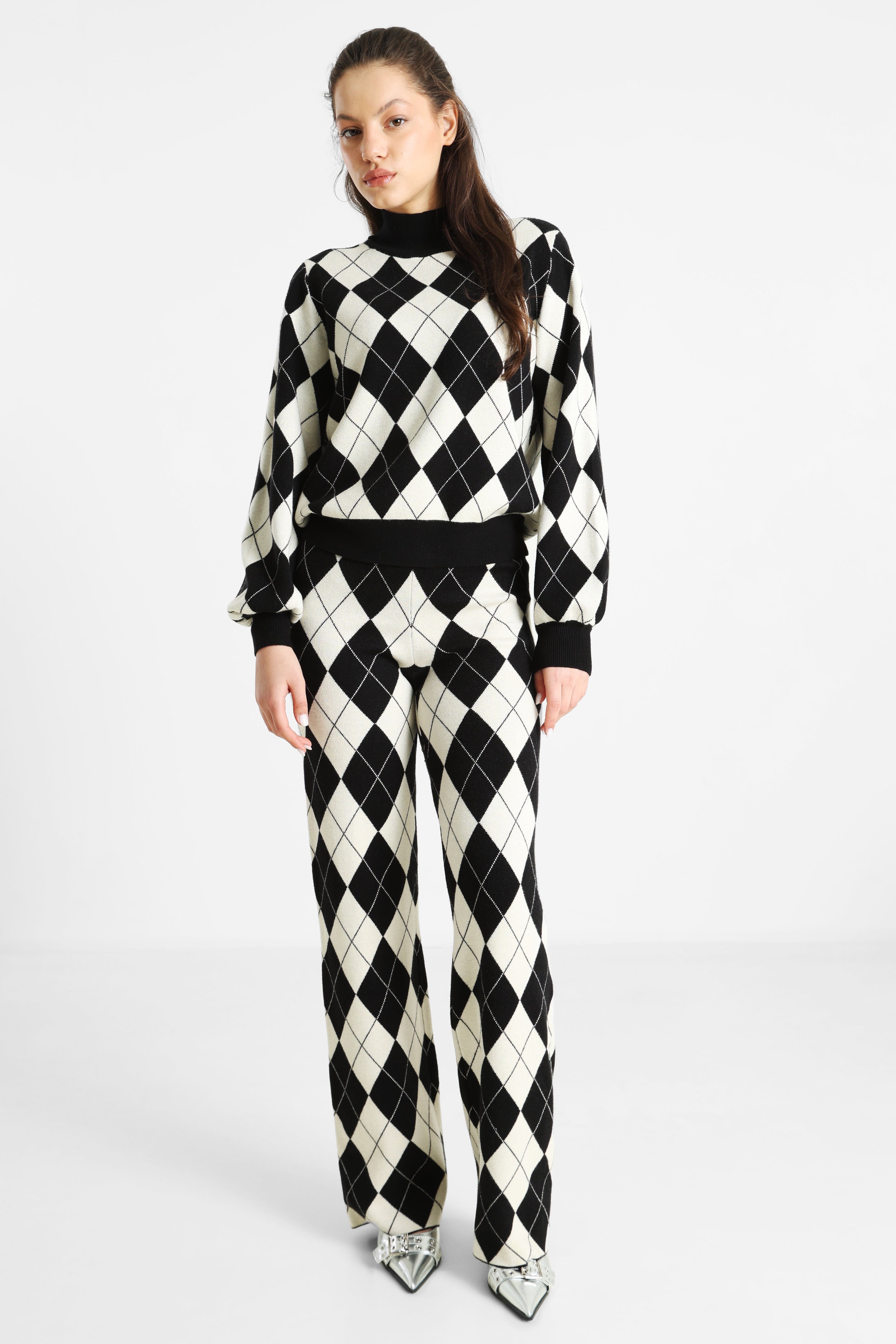 ONLANNY Strickhose - Black + Whitecap