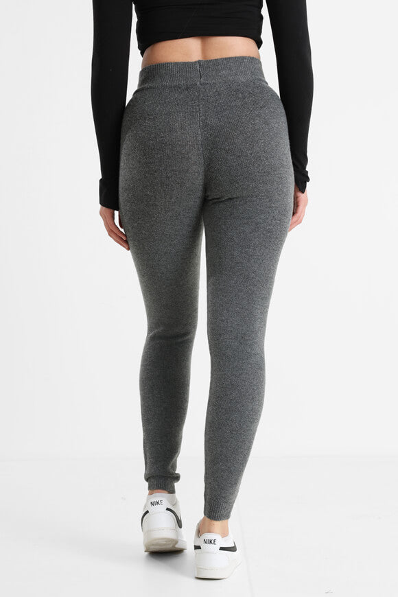 Knitted leggings - dark gray