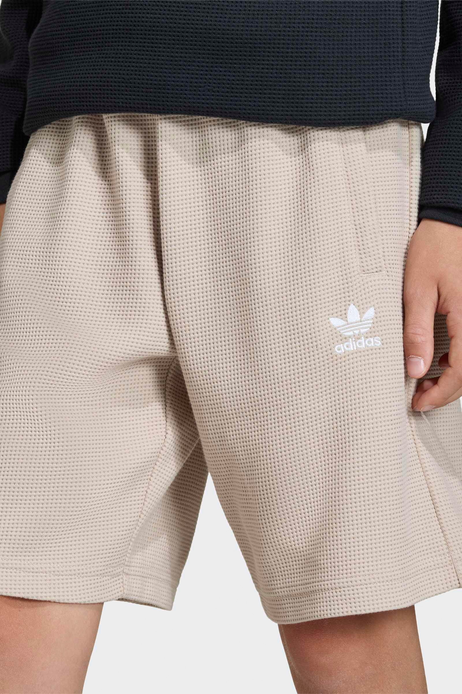 Shorts mit Waffelstruktur - Stone Khaki