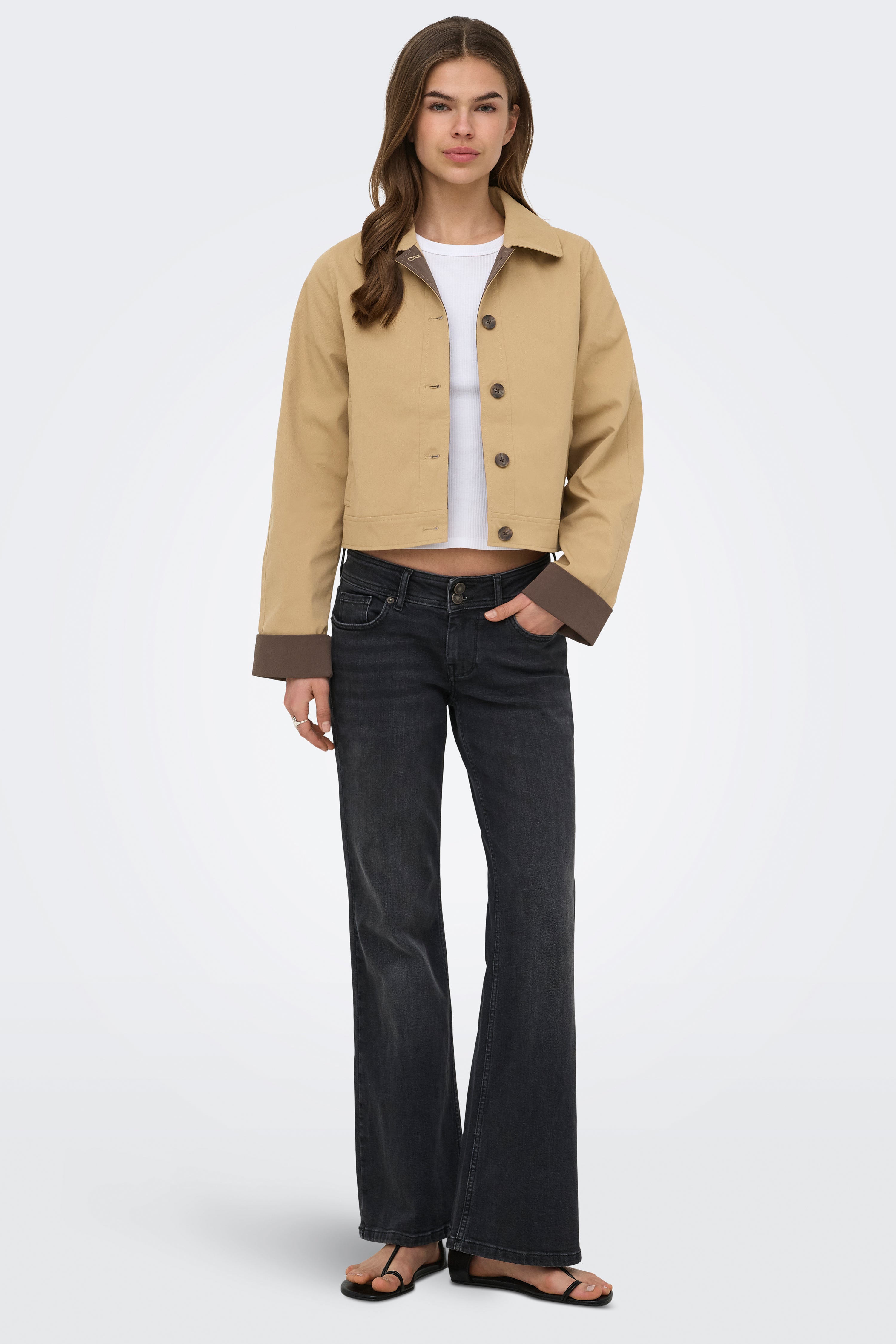 ONLORCHID leichte Crop Jacke - Lark