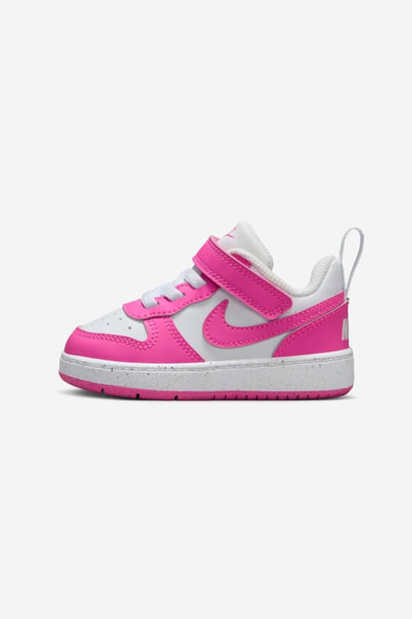 Court Borough Recraft Baby Sneaker - White + Laser Fuchsia