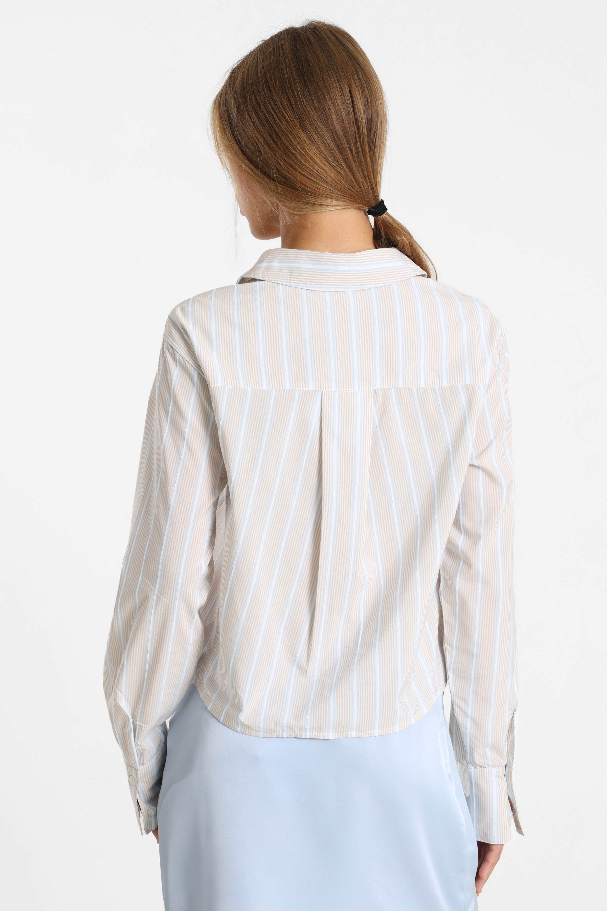 Shirt - Beige + Blue
