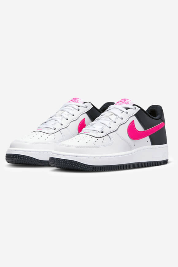 Air Force 1 sneakers - White + Dark Obsidian + Fierce Pink