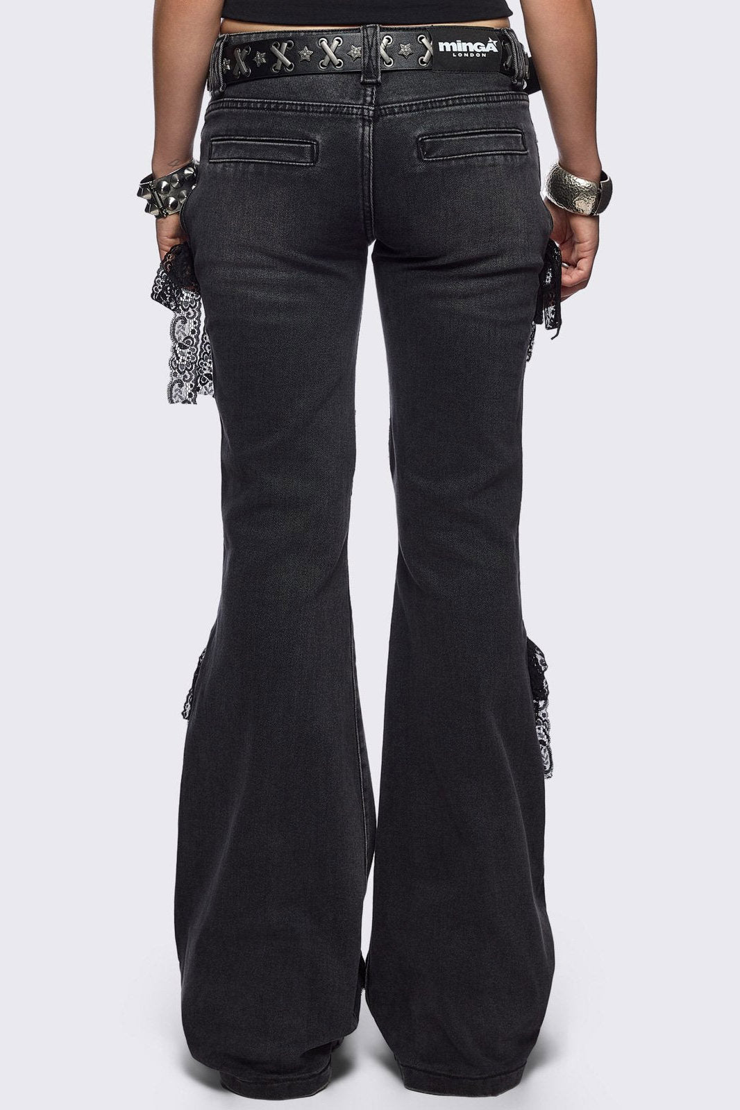 Dreya Flared Jeans - Black Washed