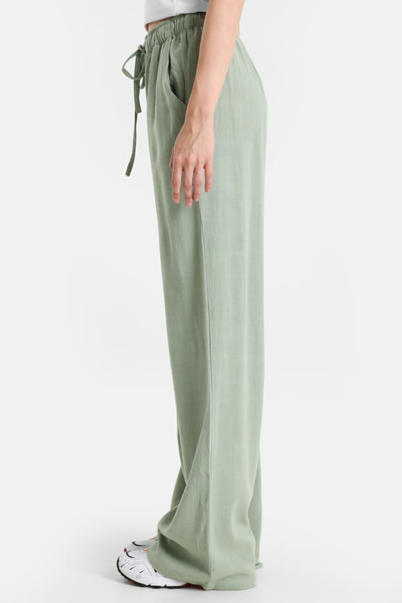 Wide Leg Leinenhose - Sage