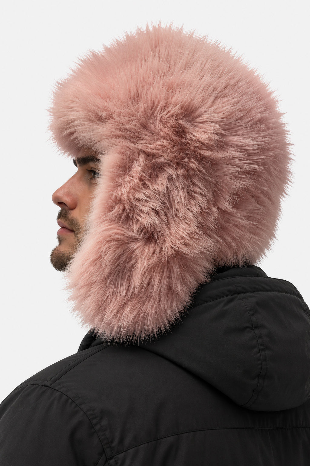 Trapper hat in synthetic fur - Pink