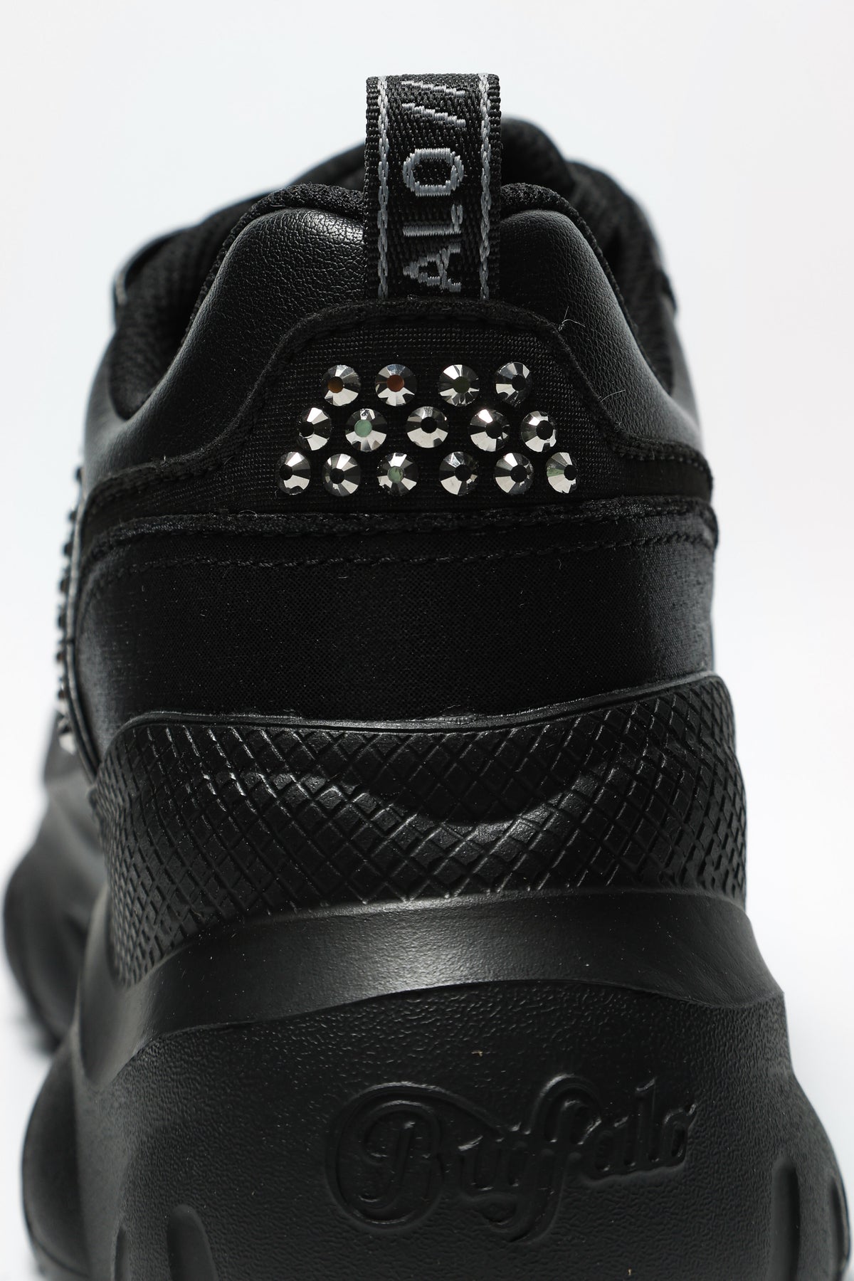 Vegan Bliss Punk sneakers plateau avec strass - Black