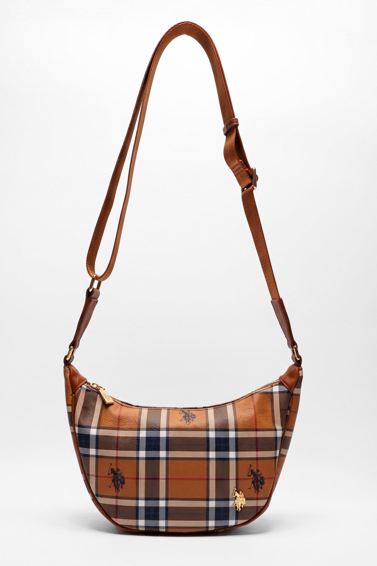 Benton borsa a tracolla - Plaid Tan