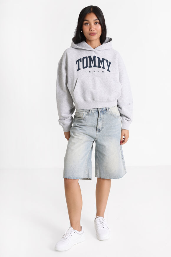 VTG Varsity 1 Crop Kapuzensweatshirt - Silver Grey Heather