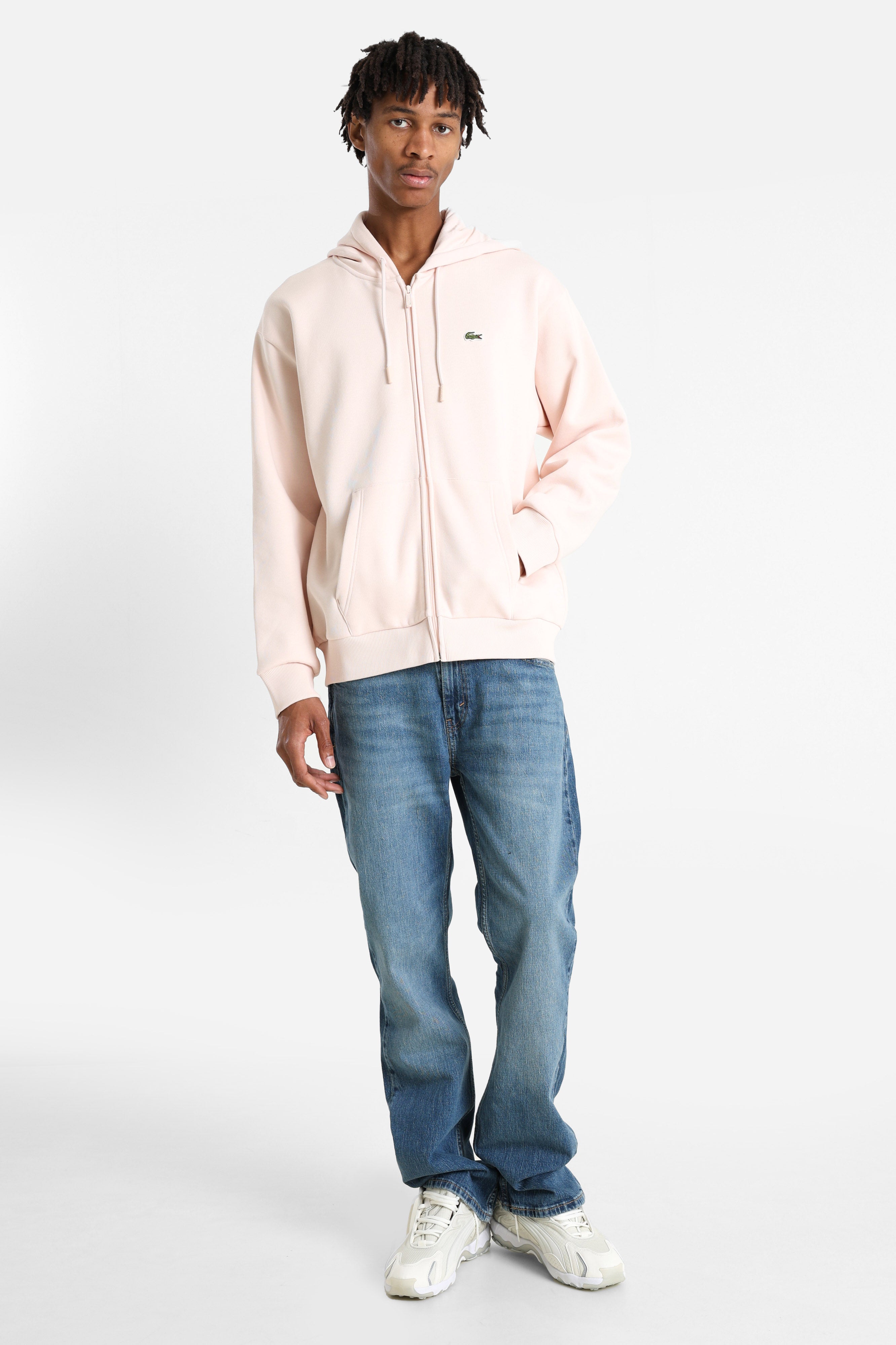 Sweat zippé à capuchon - Light Pink