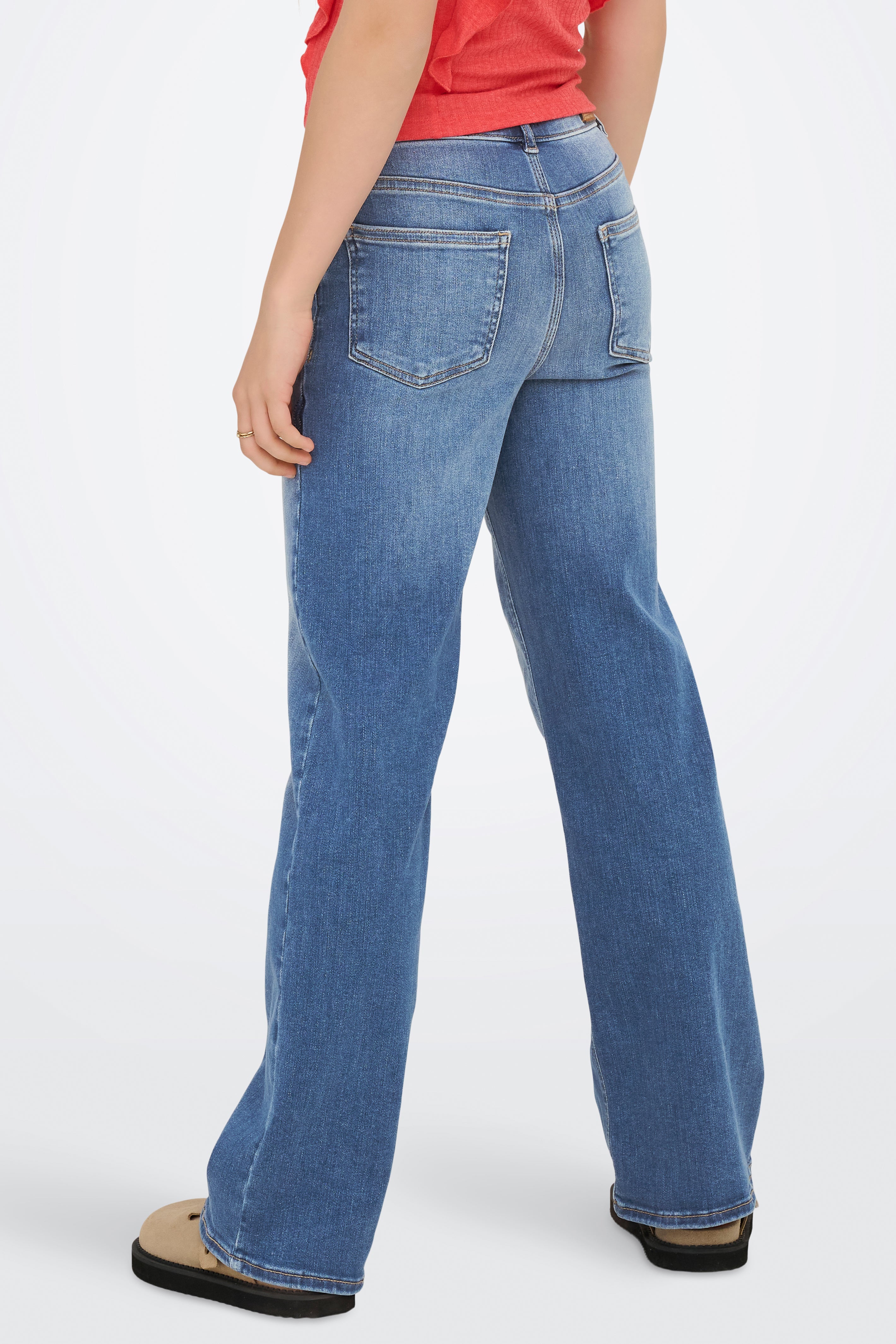 KOGMADISON jean wide leg - Medium Blue Denim