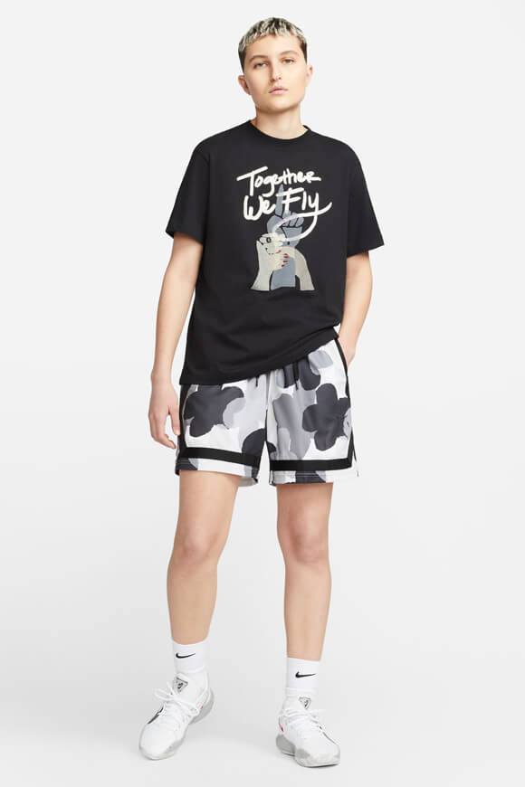 Mesh shorts - gray + black + white