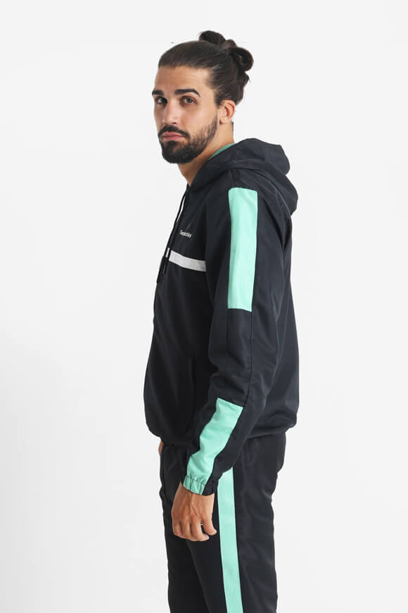 Prannie Trainingsjacke - Black + Aqua Sea