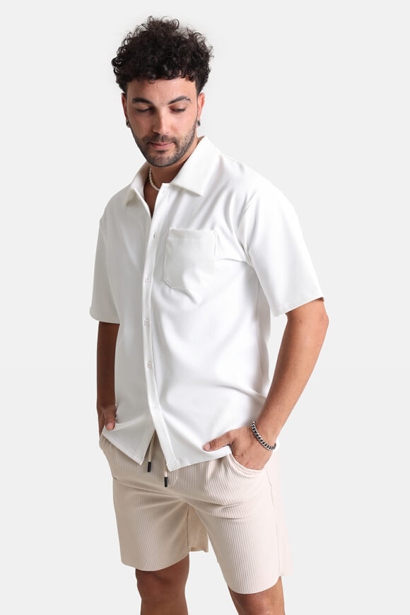 Camicia strutturata - Bianco sporco