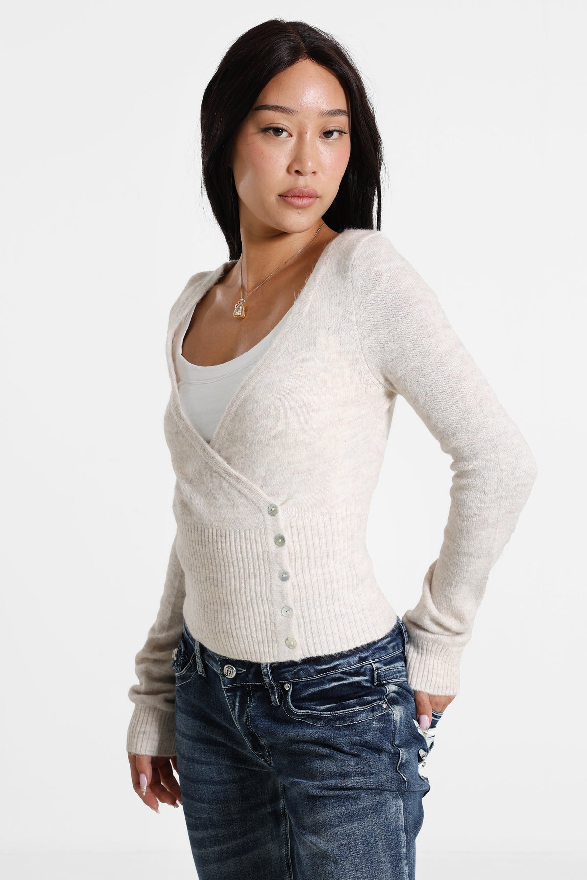 Knitted sweater - Beige clair