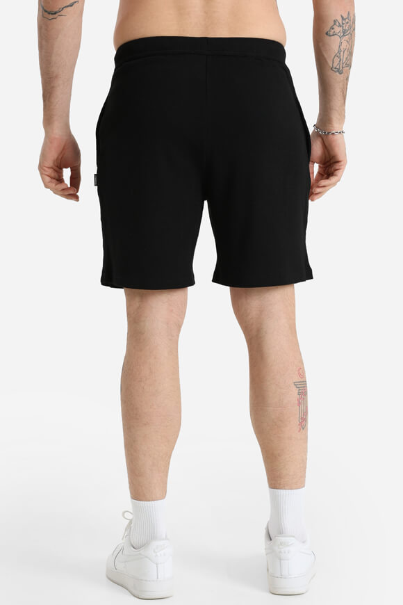 Strukturierte Stoffshorts - Schwarz