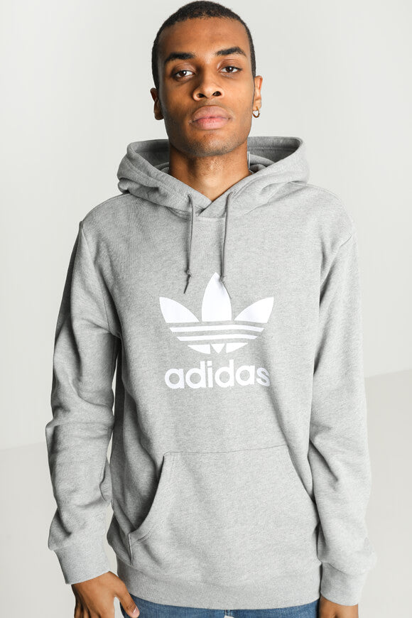 Hooded sweatshirt - mottled light gray