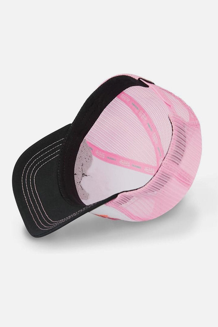 Casquette trucker / snapback - White + Rose + Black