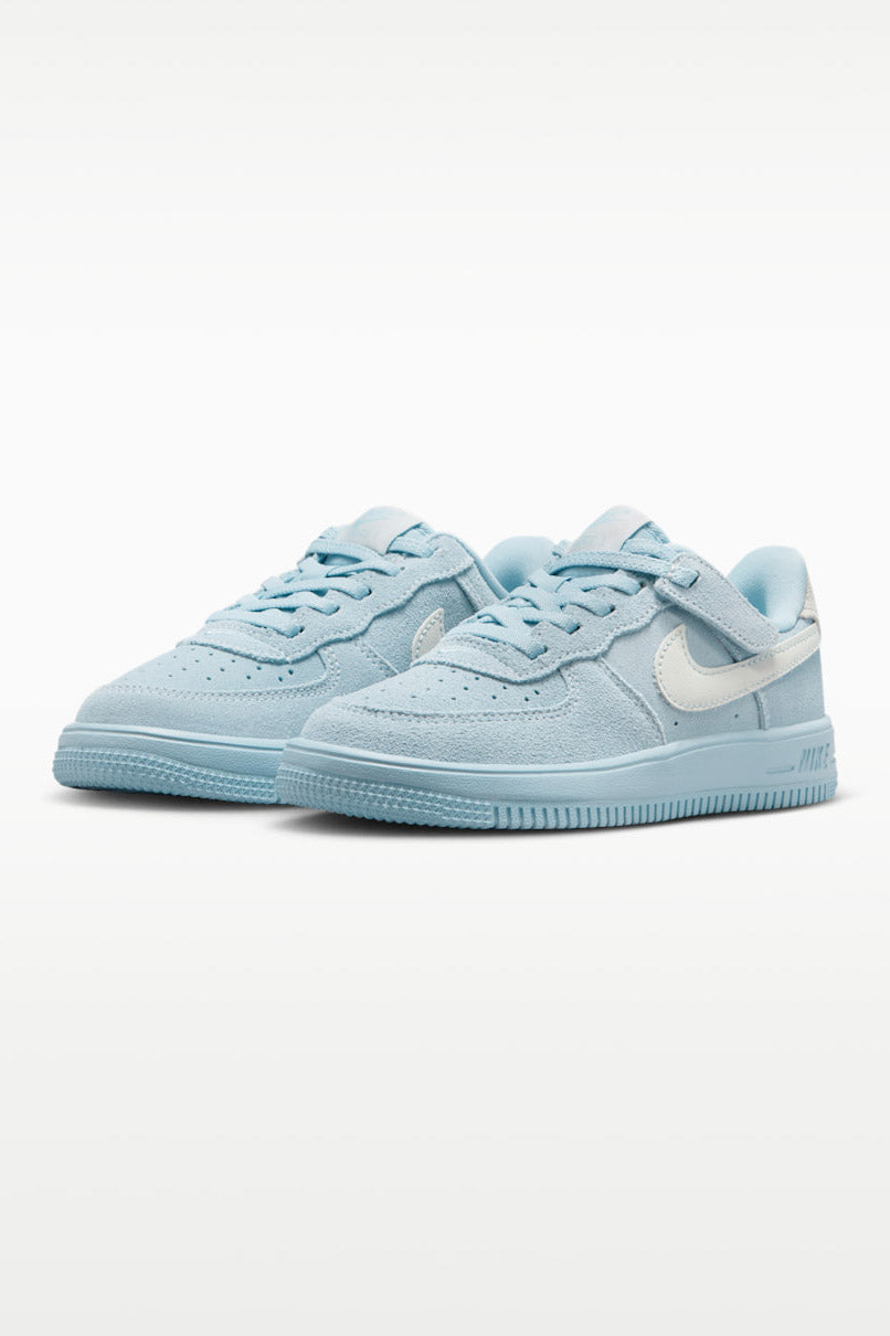 Force 1 EasyOn LV8 1 Kids Sneaker - Light Armory Blue + Pure Platinum
