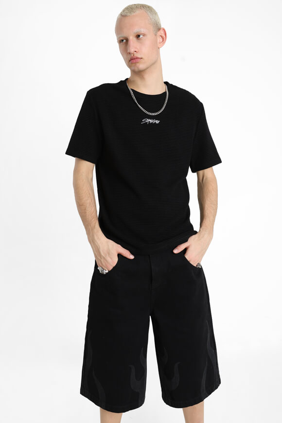 T-shirt structuré - Noir