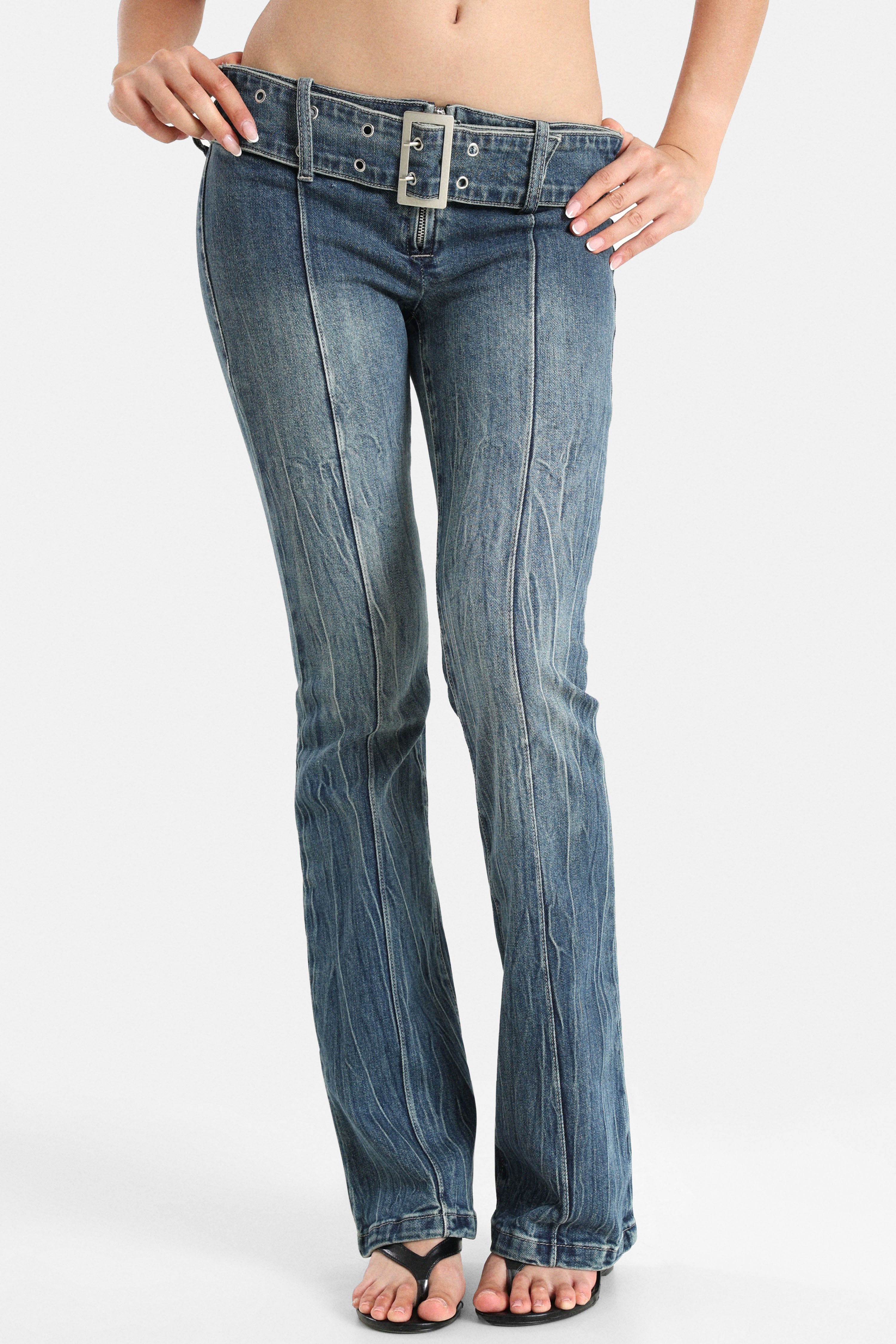 Flare Jeans - Used Medium Blau