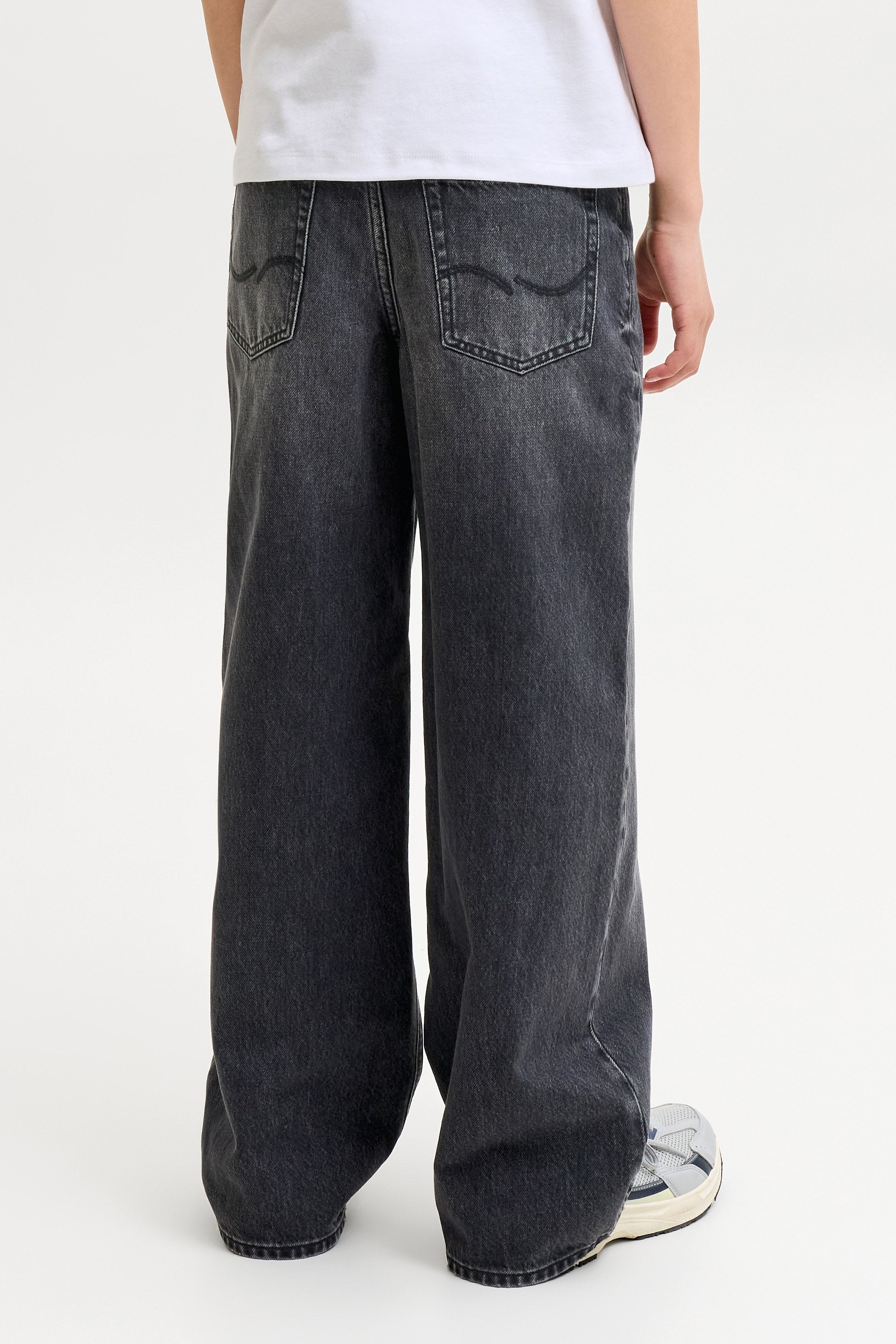JJIDAVE jean wide fit - Black Denim