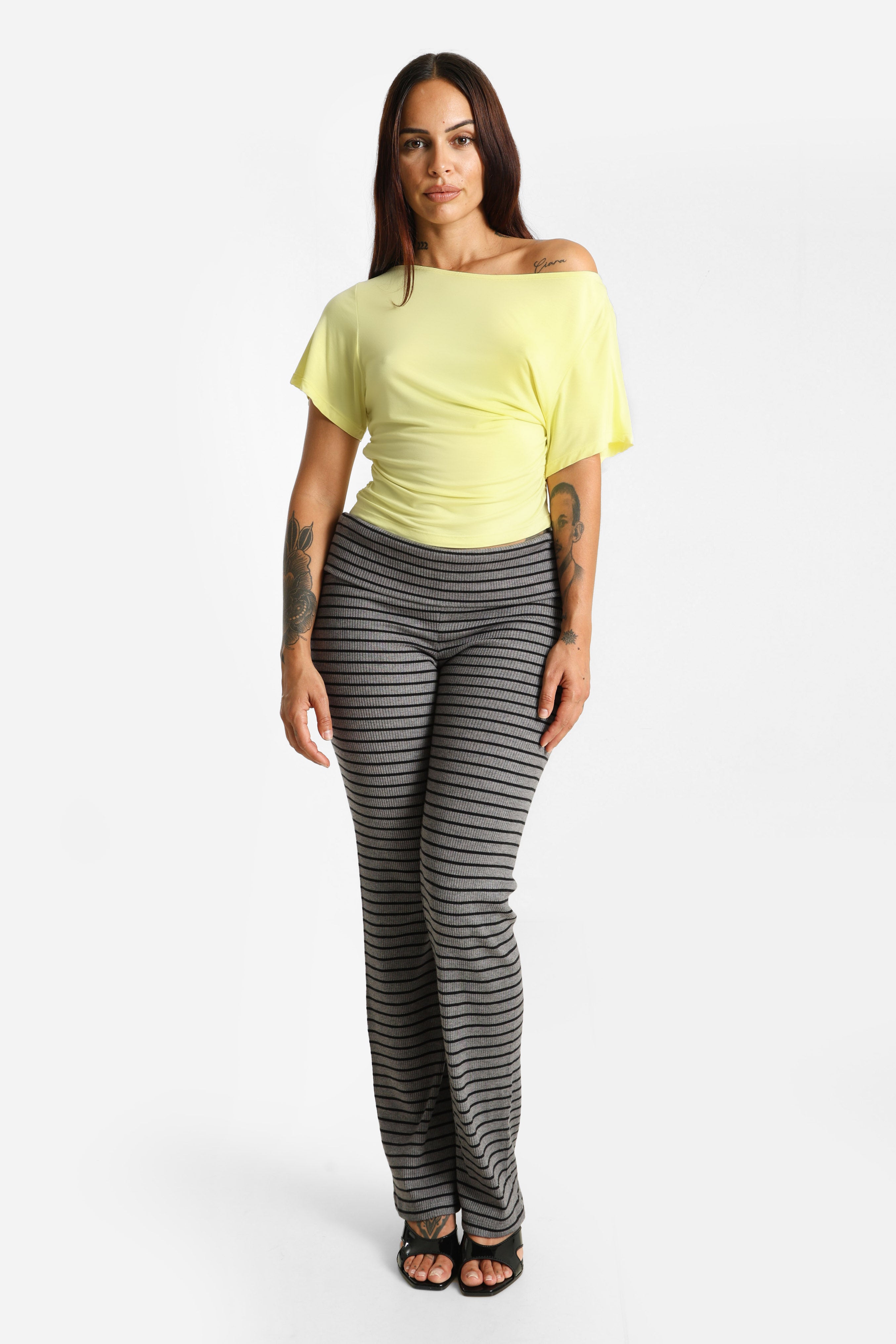 T-Shirt one shoulder - Jaune