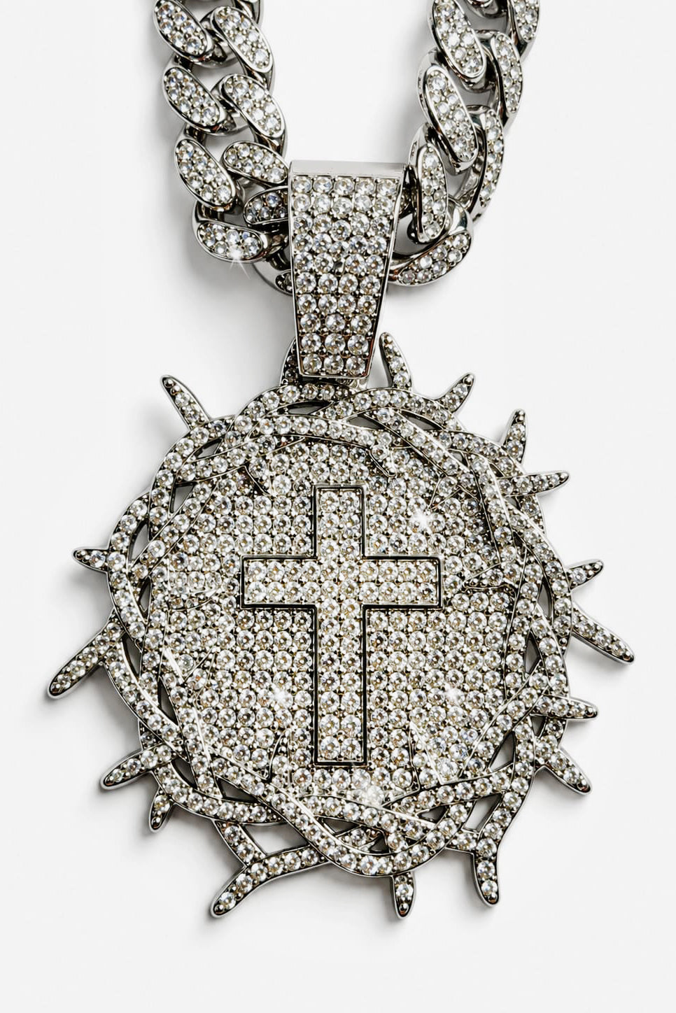 Collana a catena con strass - Silver