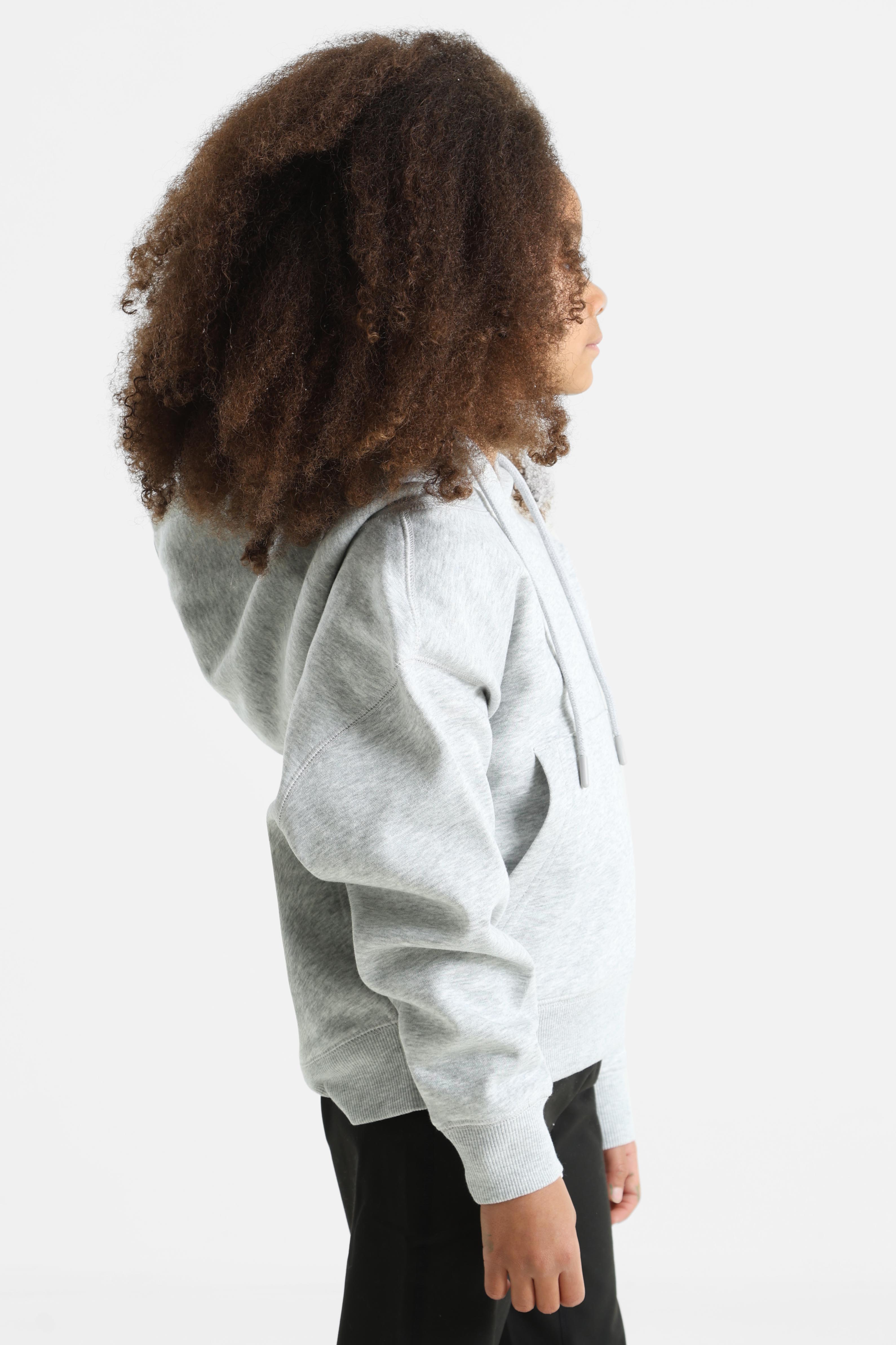 Oversize hooded sweatshirt - light gray mottled
