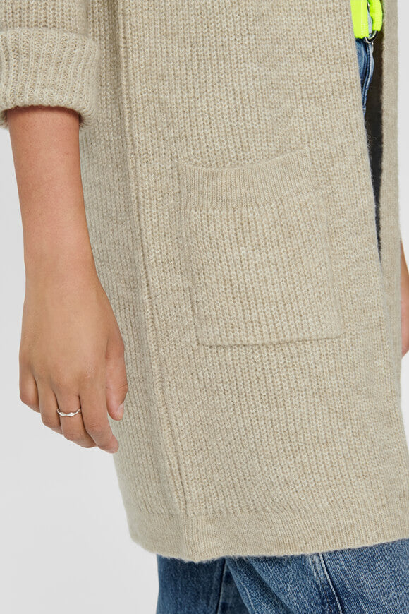 Jade jaquette en tricot côtelé - Whitecap Gray Melange