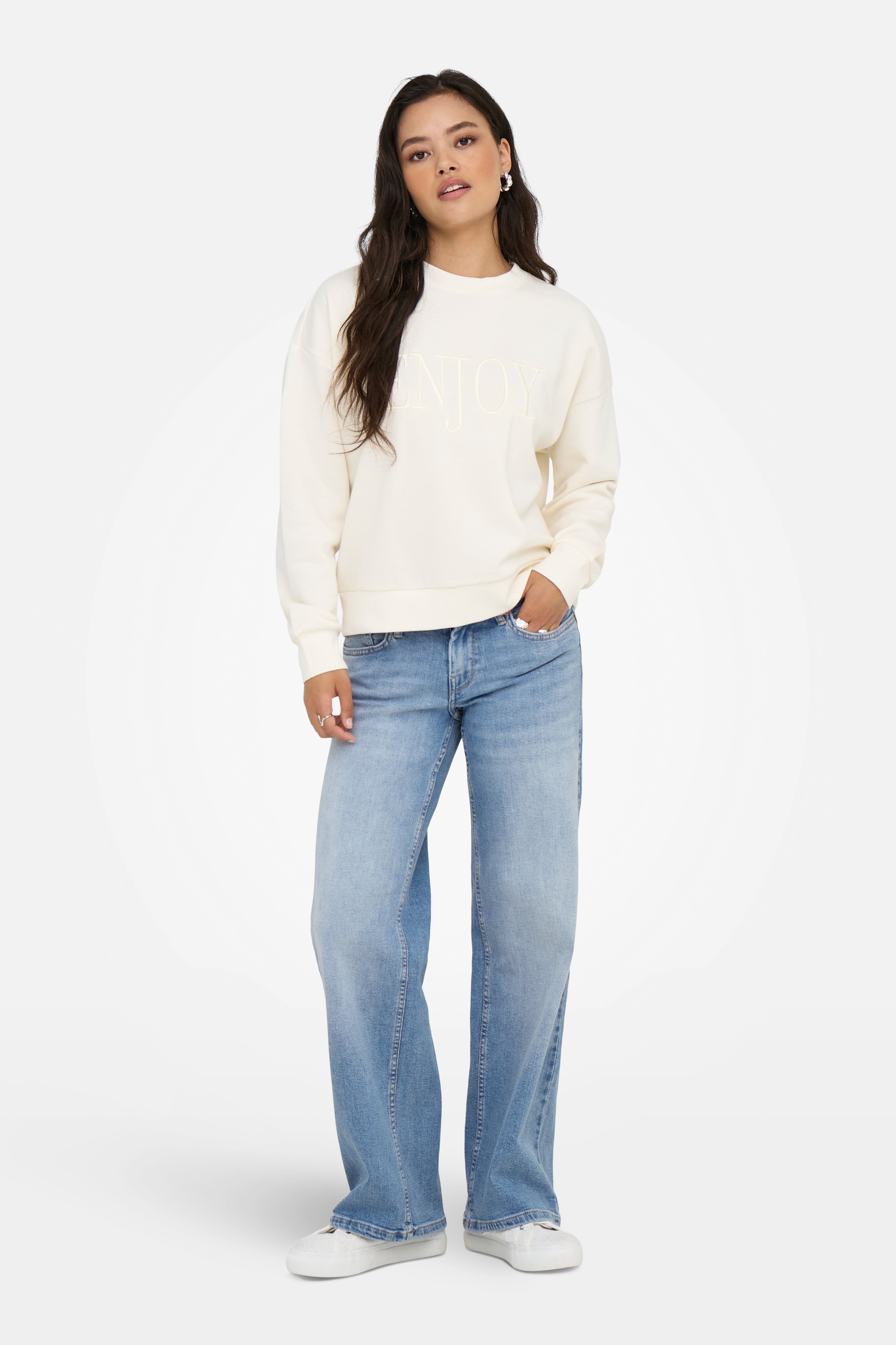 ONLJUDY-O Wide Leg Jeans - Light Blue Denim