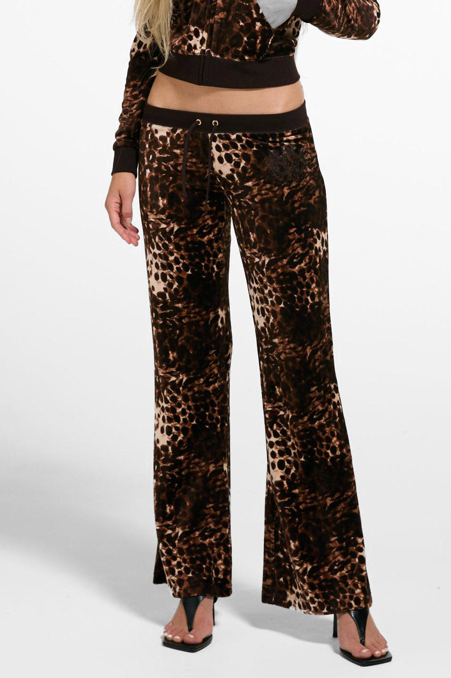 Samt Flare-Hose - Leo