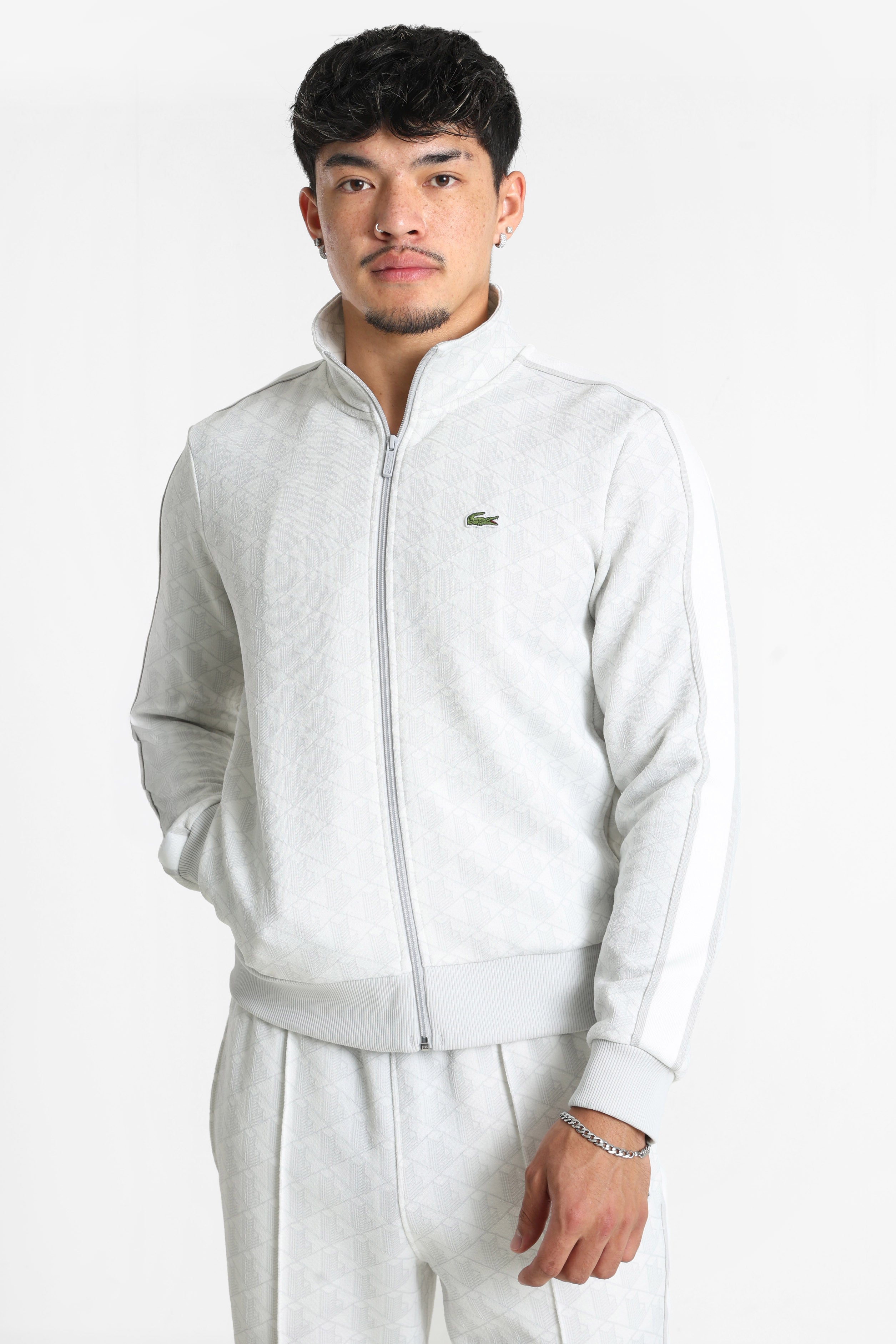 Track jacket - Grey + White