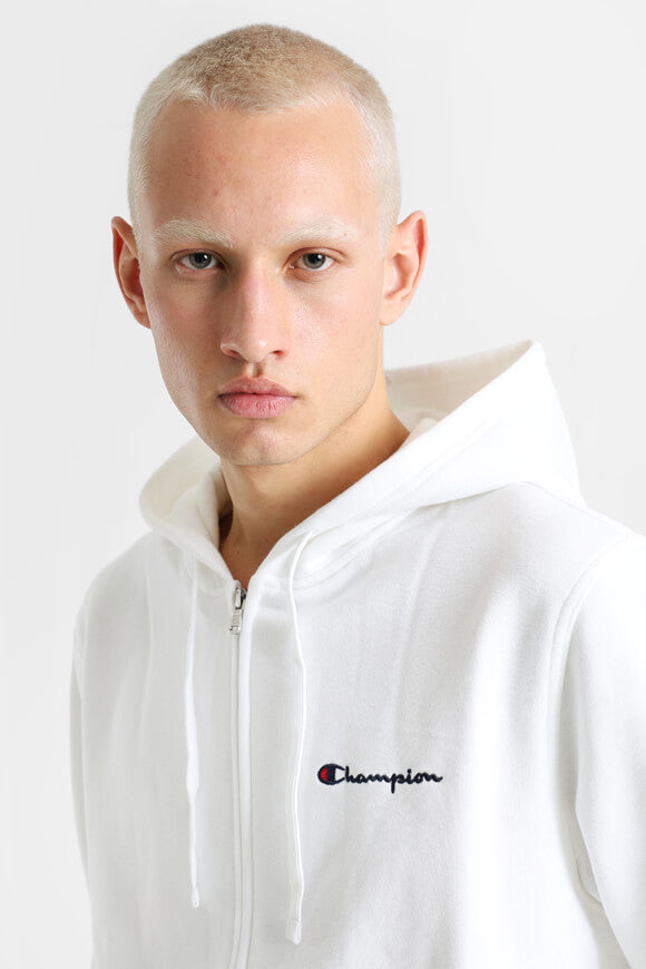 Hooded zip-up sweatshirt - White