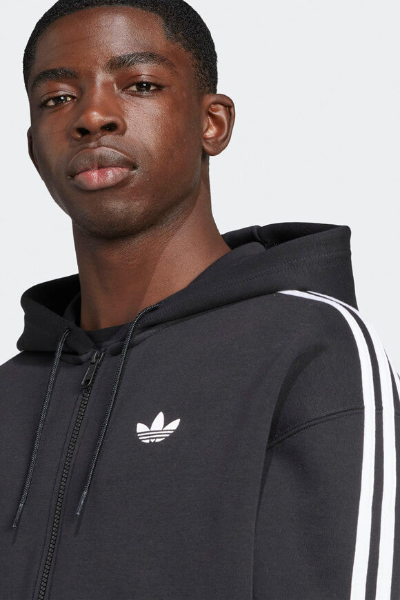 Sweat ample zippé à capuchon - Black