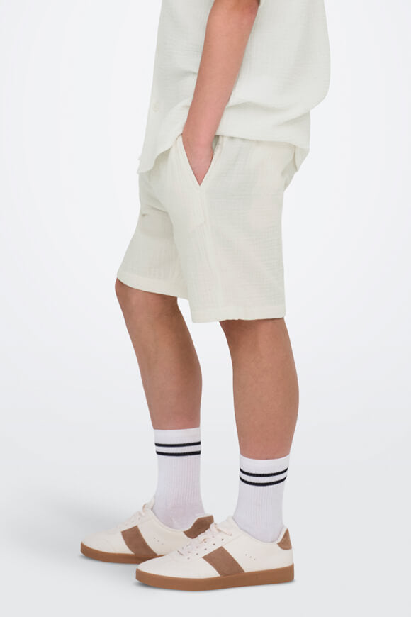 OSJTEL-PAS Musselin-Shorts - Egret