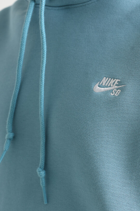 Fleece Oversize Kapuzensweatshirt - Denim Turquoise