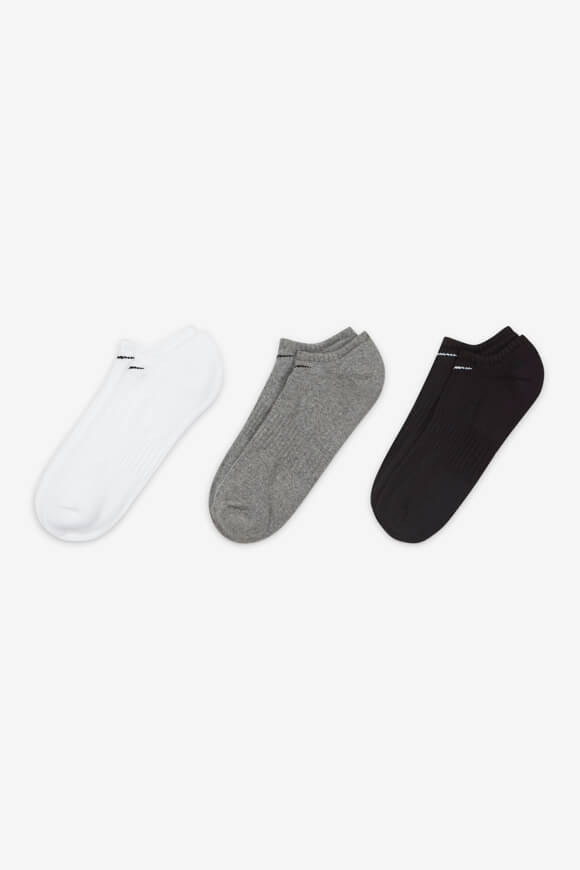Lot de trois chaussettes - gris chiné + noir + blanc