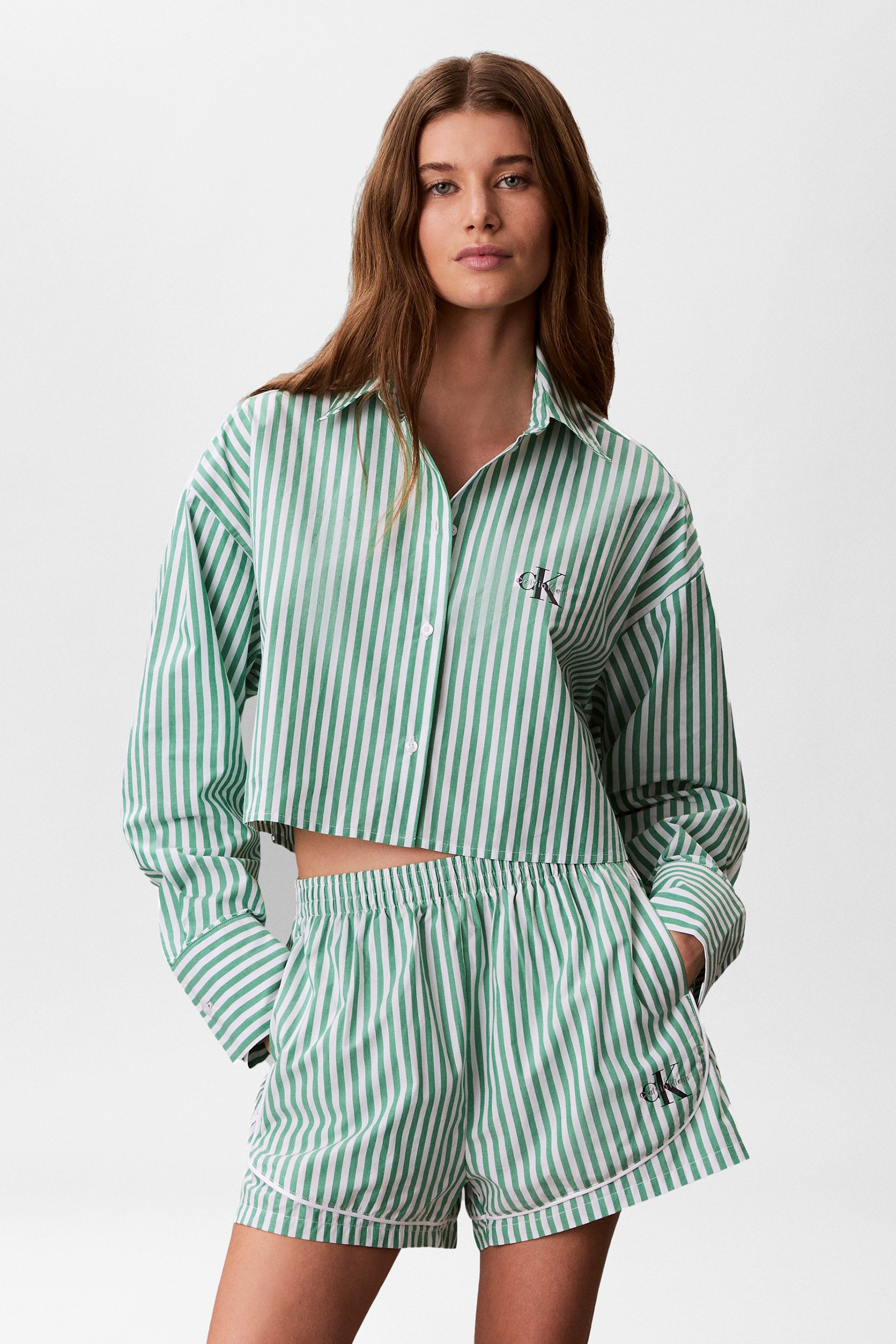 Crop Hemd - Gras Green